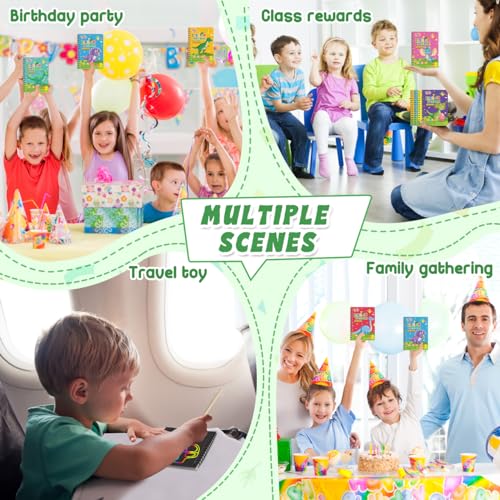 24 Pack Rainbow Scratch Notebook Art Party Favors for Kids