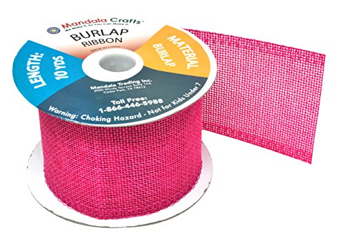 2 1 2 Inch Wide Hot Pink Burlap Ribbon for Crafts (120 Feet)