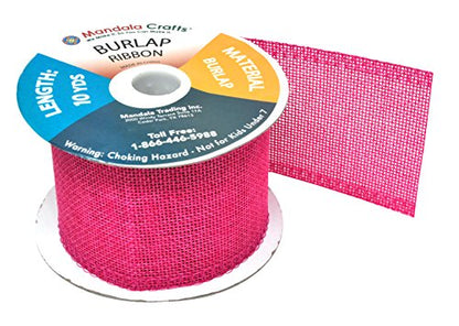 2 1 2 Inch Wide Hot Pink Burlap Ribbon for Crafts (120 Feet)