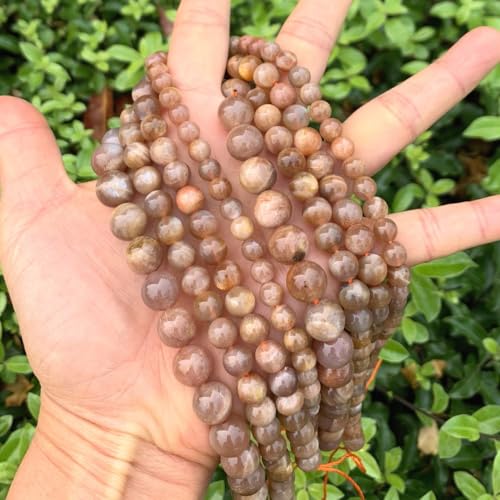 60pcs Adabele Natural Multi Colors Sunstone Healing Gemstone 6mm Round Loose Beads Gem Stone Spacer for DIY Craft Jewelry Making GE9 (62 Count)