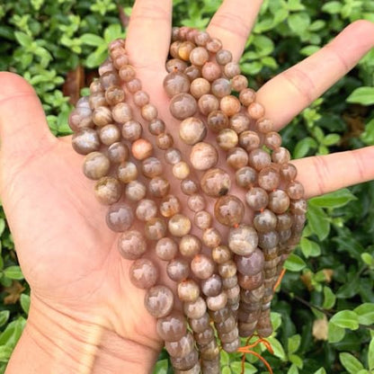 45pcs Adabele Natural Multi Colors Sunstone Healing Gemstone 8mm Round Loose Beads Gem Stone Spacer for DIY Craft Jewelry Making GE9 (47 Count)