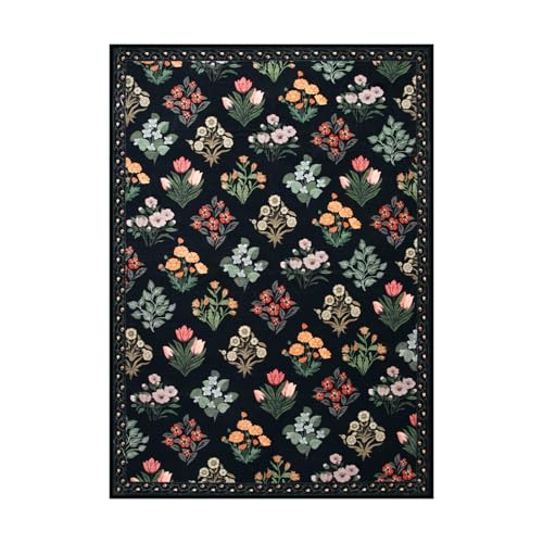 Floral Print Rug for Living Room (35.71 Sq Ft)