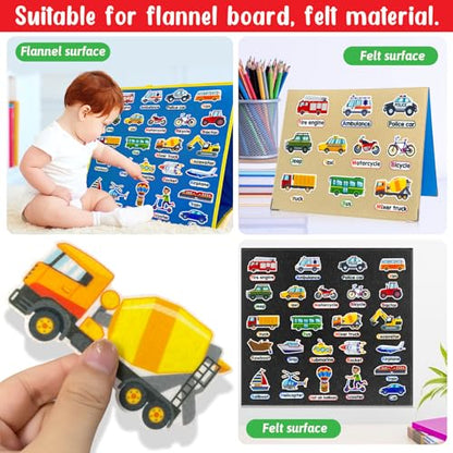 Felt Transportation Vehicles Learning Pieces (48 Count)