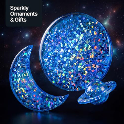 Craft Glitter Shaker Sapphire Blue Holographic 110g Super Chunky (3.9 Ounce)