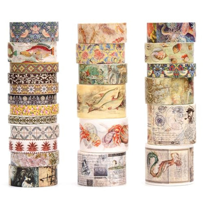Vintage Washi Tape Set (24 Count)