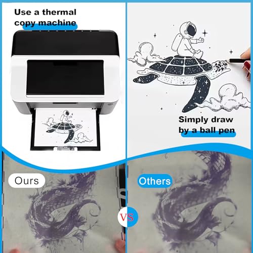 Tattoo Transfer Paper 100 Sheets Thermal Stencil Paper for Tattooing (100 Count)