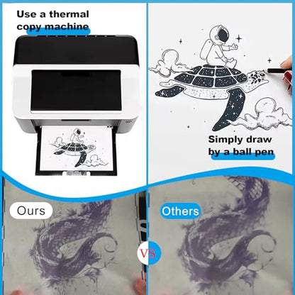 Tattoo Transfer Paper 100 Sheets Thermal Stencil Paper for Tattooing (100 Count)