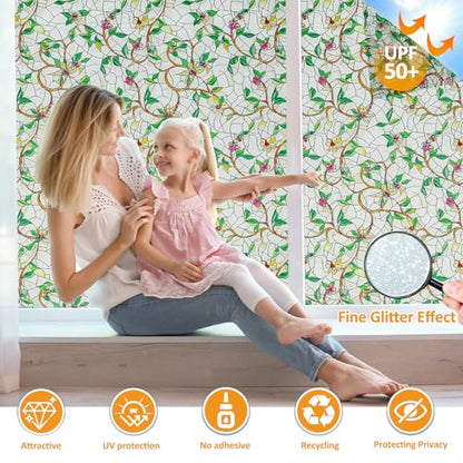 Window Privacy Film Stain Glass Window Film Rainbow Window Film Window clings Non