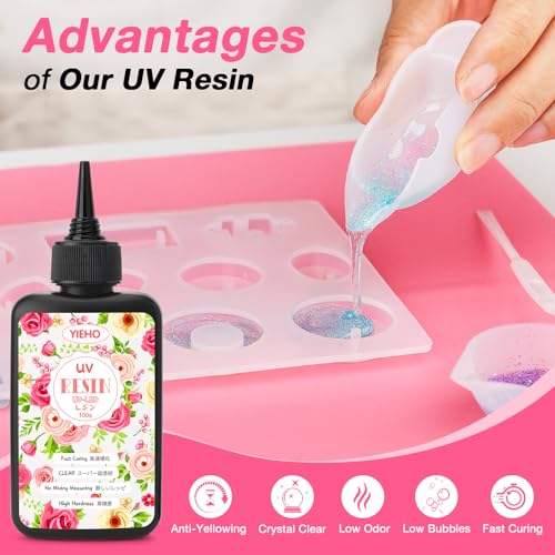 300g UV Resin Kit with Light and Molds