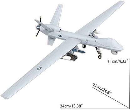 1/32 MQ-9 Reaper Reconnaissance Aircraft Drone Aircraft Model Kit, DIY Paper Model Building Set Handmade Military Collection