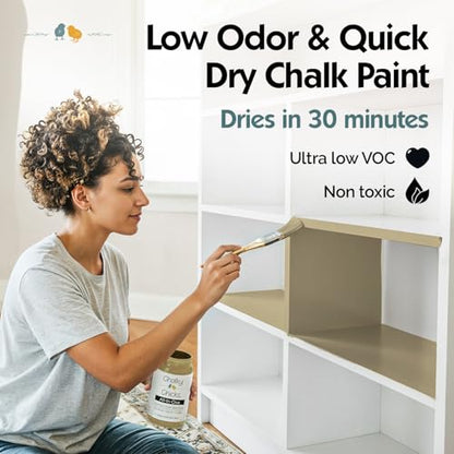 Olive Wood 8 Fl Oz Chalk Paint for Furniture All in One