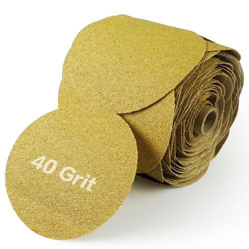 PSA Sanding Discs 6 Inch Adhesive Backed Sandpaper 100 Pack 40 Grit Self Adhesive Sanding Discs for DA Sander Self Stick for Wood (100 Count)