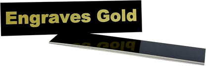 Blank Metal Plates for Laser Engraving - 4 Pack | Aluminum Sheets 0.020" Thick | CO2, Diode, Fiber Laser Compatible | Multiple Sizes & Colors (Black (engraves gold), 1.5x3 inch)