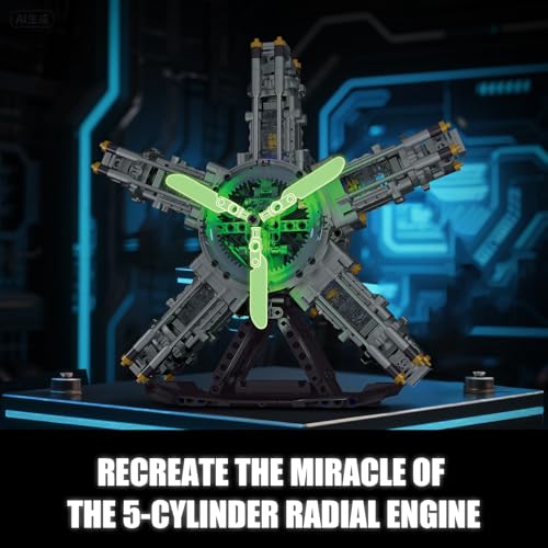 5 Cylinder Radial Engine Building Set