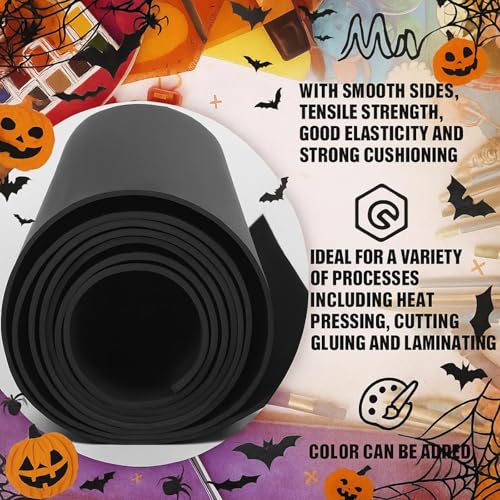 35 x 118 Inch Large Eva Foam Sheet Black Eva Foam Cosplay Foam Padding Thick Roll Non Slip for Costumes Armor DIY Craft Projects
