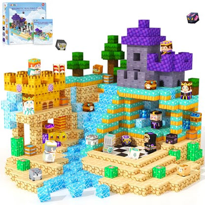 200PCS Magnetic Blocks Board Games Chess Set (200 Count)