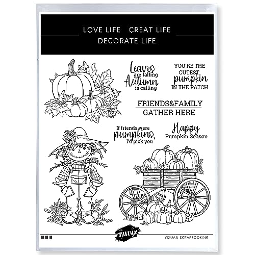 Halloween Clear Silicone stampReusable Stamp with Pumpkins