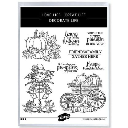 Halloween Clear Silicone stampReusable Stamp with Pumpkins
