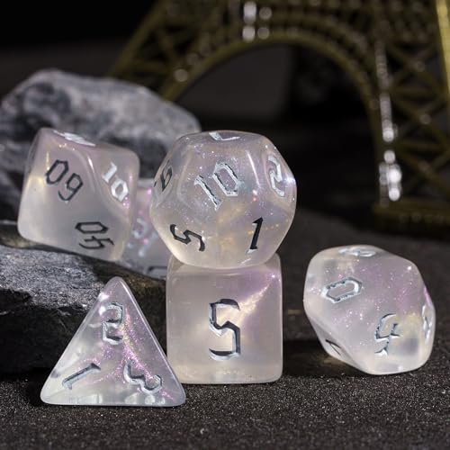 DND Dice Set D&D Polyhedral Dice with Die Bag (7 Count)