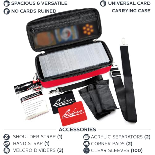Red Bolt Card Carrying Case fits PM Cards and other TCG Games