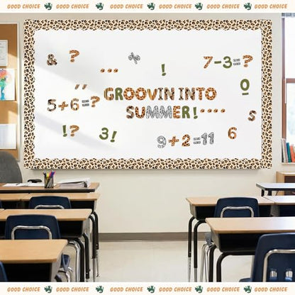221 Pcs Safari Animal Bulletin Board Letters for Classroom Wall (221 Count)