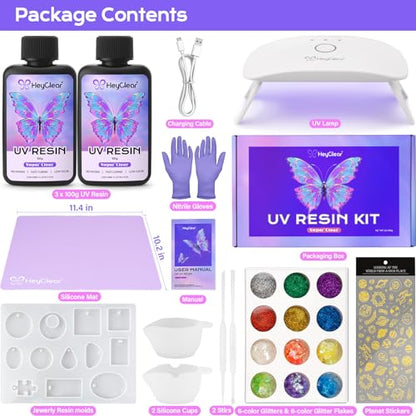 UV Resin Kit 200g with UV Light