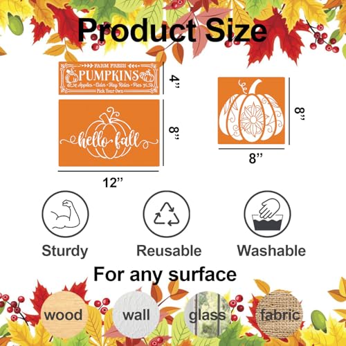 Fall Stencils for Crafts Reusable Fall Stencils for Door Mats (10 Count)