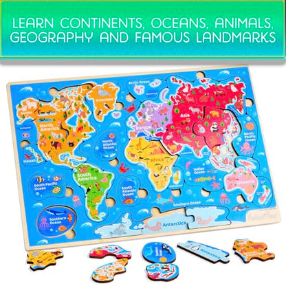 World Map Wooden Puzzle