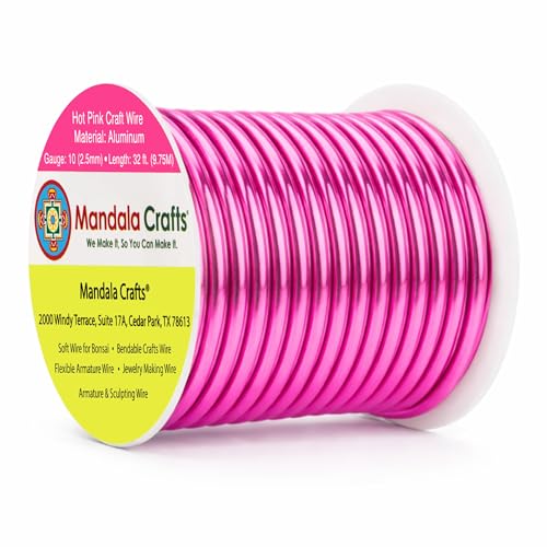 10 Gauge Hot Pink Anodized Aluminum Craft Wire