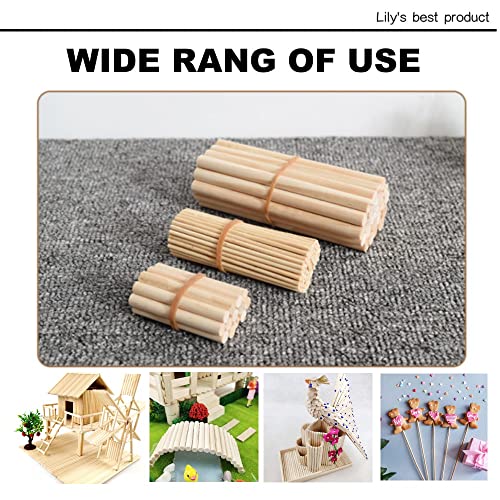 25PCS Dowel Rods Wood Sticks Wooden Dowel Rods (25 Count)