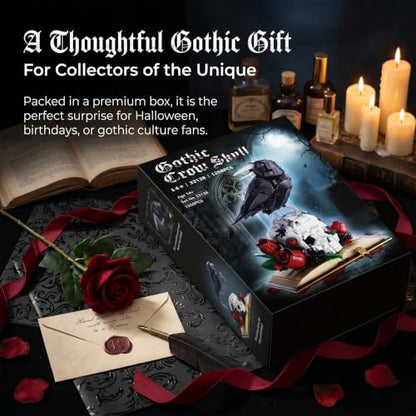 Skull Roses Flower & Raven Building Set