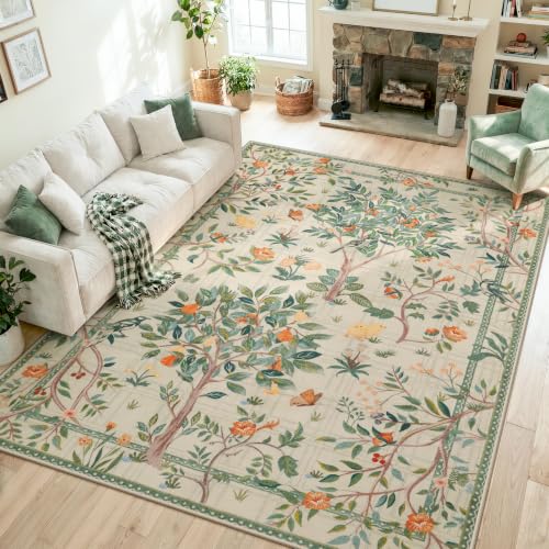 Washable 8x10 Rugs for Living Room (80 Sq Ft)