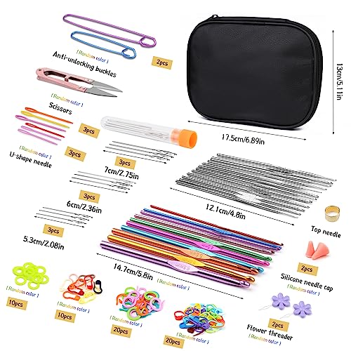 110 Pcs Crochet Hooks Set 0.6