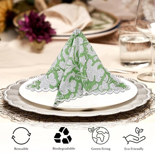 Hand Block Print Cloth Napkins (4.2329 Ounce)
