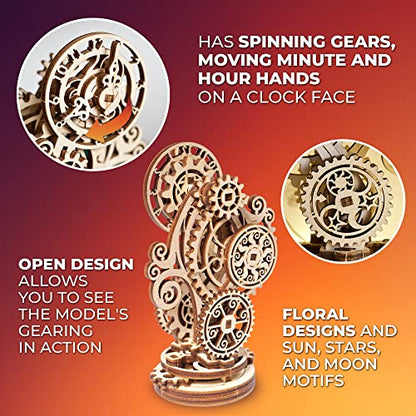 Steampunk Clock 3D Wooden Puzzles for Adults