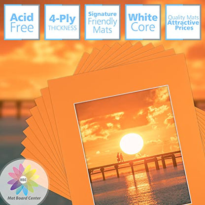 Mat Board Center 10 Pack 11x14 Photo Mats for 8x10 Picture (10 Count)