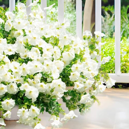 Artificial Fake Flowers For Outdoor Outside Decoration (16 Count)