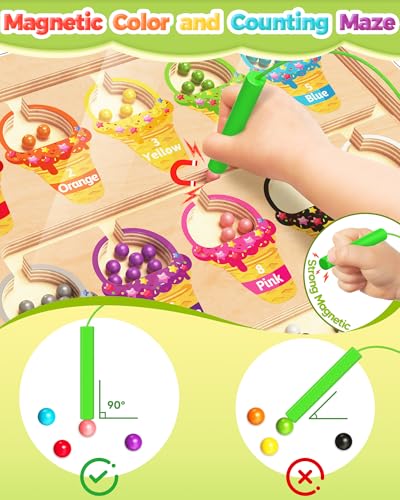Magnetic Color and Number Maze