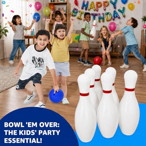 17 Inch Huge Bowling Set with Storage Bag (9 Count)