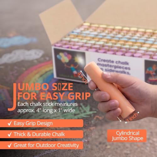 Color Splash S&S Worldwide Sidewalk Chalk Bulk Set (126 Count)