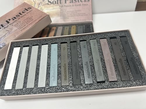 12 Pack Gray Tone Soft Chalk Pastel Sticks Artist Chalk