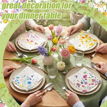 200 Pieces Summer Flower Cocktail Napkins 2 (200 Count)
