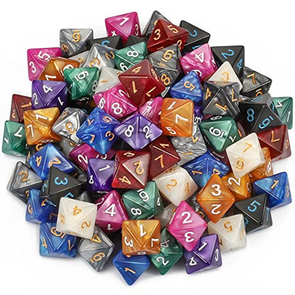 100pcs D8 Dice Set for Dungeon and Dragons (100 Count)