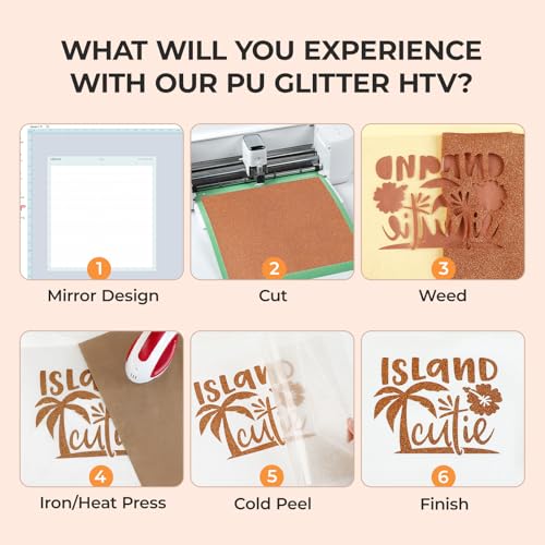 Bronze Glitter HTV Vinyl Roll