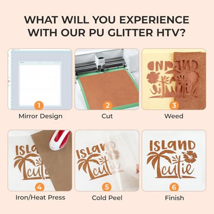 Bronze Glitter HTV Vinyl Roll