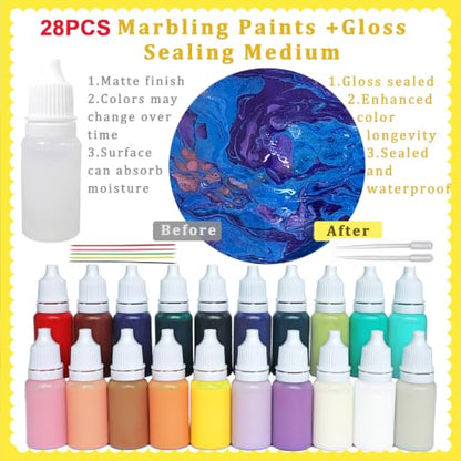 27PCS Water Marbling Painting Kit