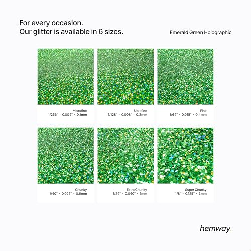 Resin Glitter Emerald Green Holographic 100g Super Chunky (3.5 Ounce)