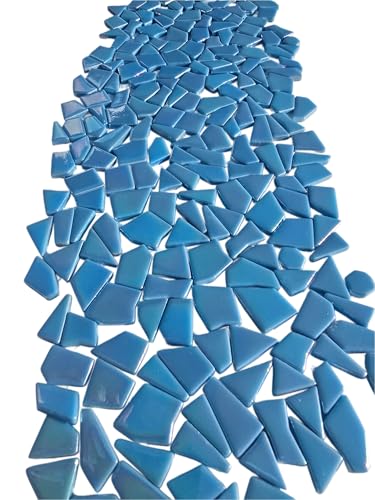 Irregular Glass Mosaic Tiles Bulk 500g Glossy and Iridescent Mosaic Glass Tiles for DIY Projects and Arts and Crafts Solid Colors and Mixes (263 Count)