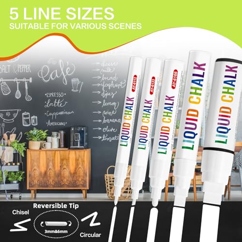 White Chalk Markers (5 Count)