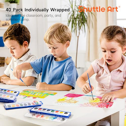 40 Pack Watercolor Paint Set (40 Count)